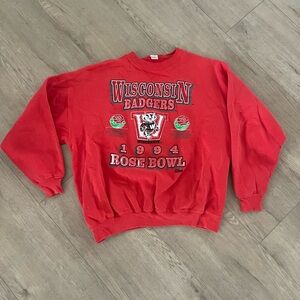 Vintage 1994 Wisconsin Badgers Rose Bowl Crewneck Sweatshirt